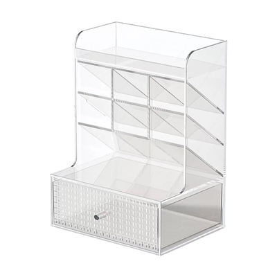 镜柜收纳盒抽屉式多层斜插式透明