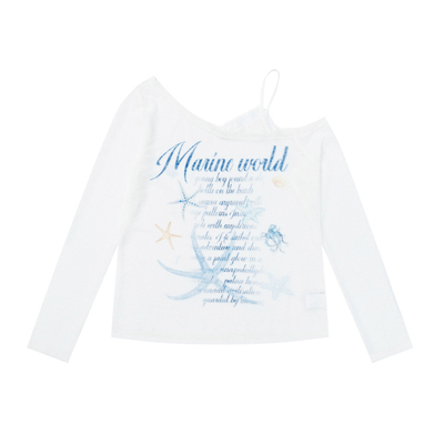 NERESUM辣妹微透假两件长袖罩衫