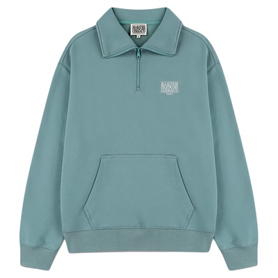 MARITHE经典LOGO半拉链卫衣