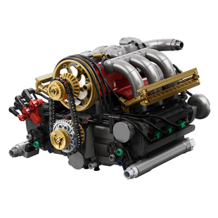 【顺丰包邮】异启积木v8发动机模型h6发动机模型玩具男适用于乐高