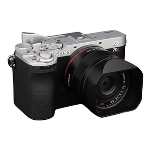 号歌金属方形遮光罩适用索尼FE40mmf2.5G镜头卡口送盖a7CRA7CII相机24mmf2.8g50mmF2.5G视频定焦配件49UV可用