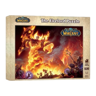 魔兽世界 英文原版 World of Warcraft The Firelord Puzzle 炎魔之王拉格纳罗斯拼图 游戏周边 暴雪 英文版 进口英语原版书籍