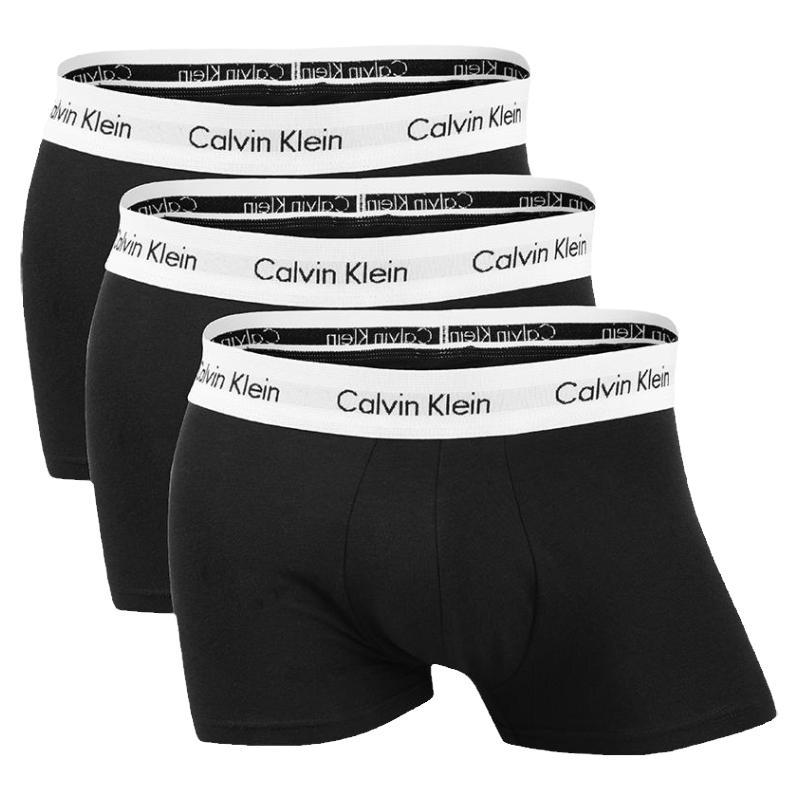 [3件装]Calvin Klein凯文克莱底裤CK男士纯棉四角内裤中腰平角裤