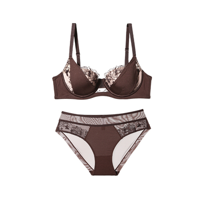 防下垂内衣女大胸显小性感蕾丝