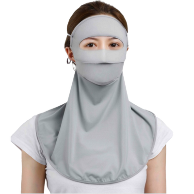 熊猫款防晒面罩全脸防紫外线女冰丝脸罩夏季开车护颈面部遮阳口罩