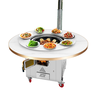 移动柴火灶烧木柴家用大铁锅炖岩板面地锅鸡柴火鸡专用灶庭院户外