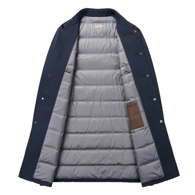 恒源祥中长款翻领羽绒服风衣