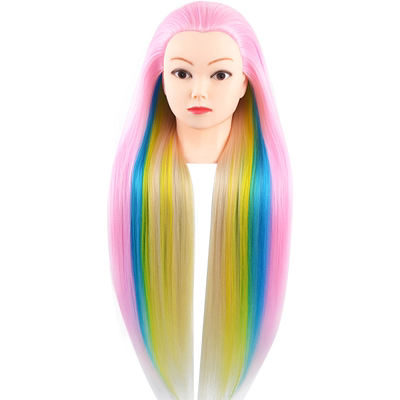 卡美丝彩色头模练编发