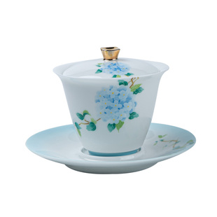 聚器堂清仓直播福利花开有期女士陶瓷三才盖碗茶壶品茗杯单杯尾货