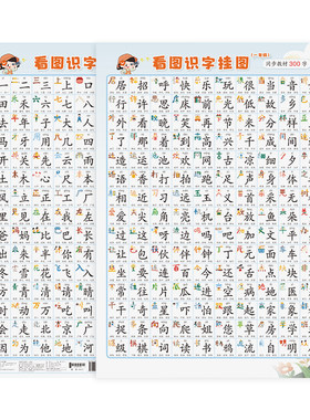 时光学一二年级语文识字学习挂图