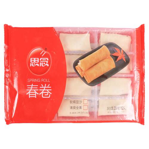 思念清爽全素春卷204g/12个速冻半成品油炸小吃 速食早餐面食