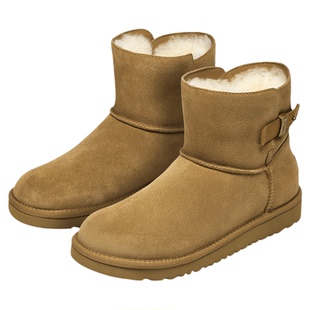 KISSCAT接吻猫[小暖阳]雪地靴舒适毛毛靴羊毛里保暖厚底雪地靴