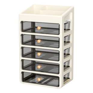 抽屉式桌面收纳盒办公室工位整理神器书桌文具置物架化妆品储物柜