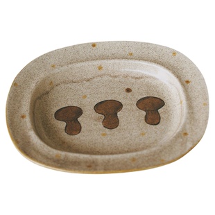 泽滕家长方盘子手绘卡通可爱大号饺子凉皮甜品蛋糕寿司杯碟碗餐具