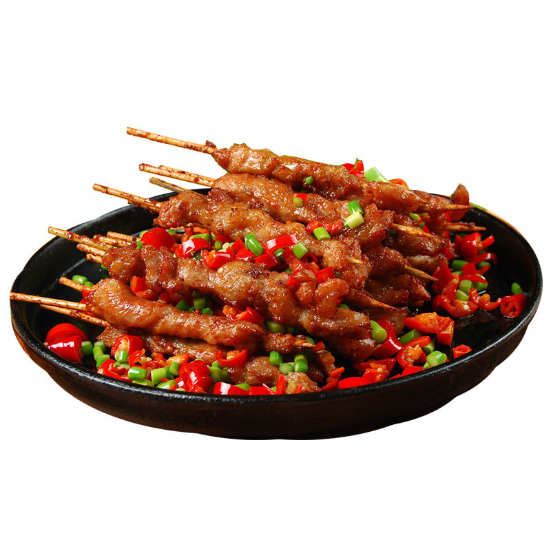 竹签兔肉串烧烤夜市小吃半成品