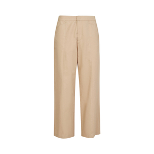 LESS棉质裤子女简约舒适休闲通勤高腰直筒西装裤2M7E12930