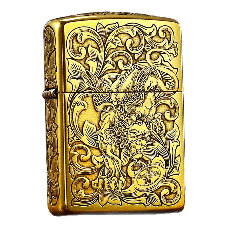zippo蚊版盔甲财色双收打火机
