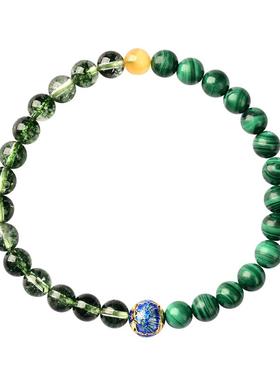 唐景轩紫水晶紫云母海蓝宝民族风