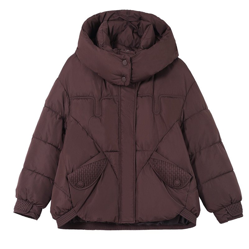 女加绒加厚短款棉衣棉服宽松显瘦