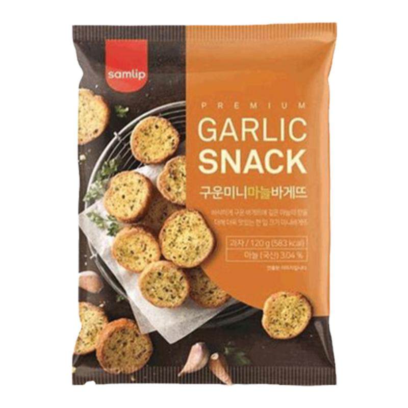 韩国进口零食samlip三立法式蒜蓉披萨蜂蜜黄油黑胡椒辣味面包饼干