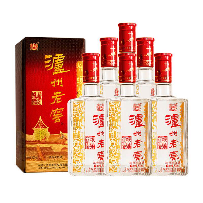 泸州老窖六年窖52度500ml*6整箱