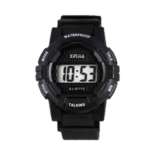 盲人语音报时电子手表老人专用中老年人大字大数字防水男式电子表