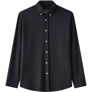 Marc O'Polo/MOP春季新款气质经典百搭针织双面布长袖衬衫男上衣