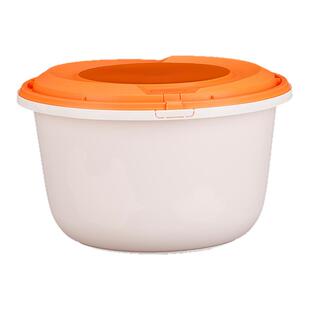 一次性餐盒圆形防盗扣餐盒外卖打包盒加厚麻辣烫打包盒防漏耐压