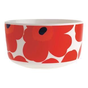 新年礼物Marimekko【Unikko游霓可】家用红色陶瓷碗500ml居家餐瓷