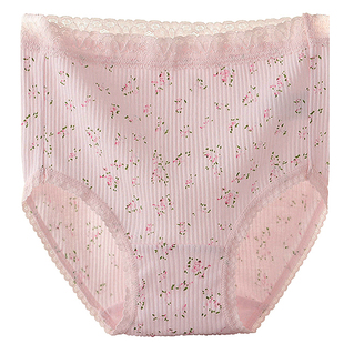 5条装 高腰大码女内裤包臀纯棉螺纹针织全棉加肥 2XL-3XL码清仓
