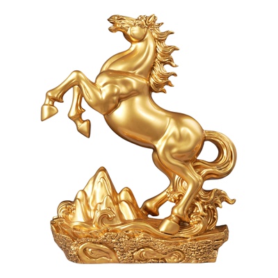 聚善缘跃马奔腾招财马摆件开业礼