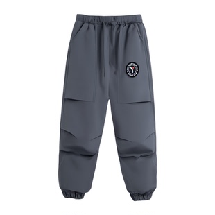 雅鹿儿童羽绒裤加厚男童冬装防水滑雪羽绒棉裤女童保暖防寒裤新款