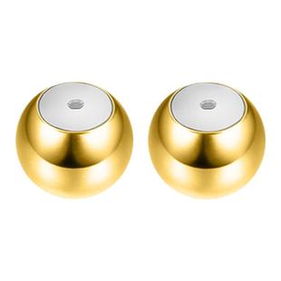 18K金硅胶定位珠调节球珍珠耳饰DIY项链黄金手串隔珠配件手链散珠