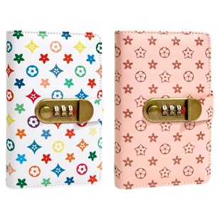 密码锁儿童零花钱存折小学生存钱本2026年新款银行理财小册子储蓄卡大容量可放现金人民币压岁钱存折收纳记账