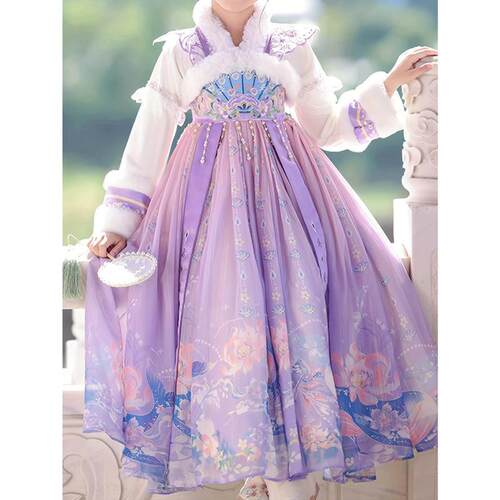 Q 99037 Girl's Hanfu New Year Dress 汉服女童拜年服 跨境代发