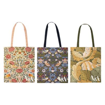 VA博物馆草莓小偷印花帆布包