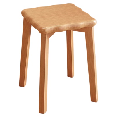 实木凳子家用可叠放客人备用凳餐桌化妆梳妆凳结实耐用新中式方凳