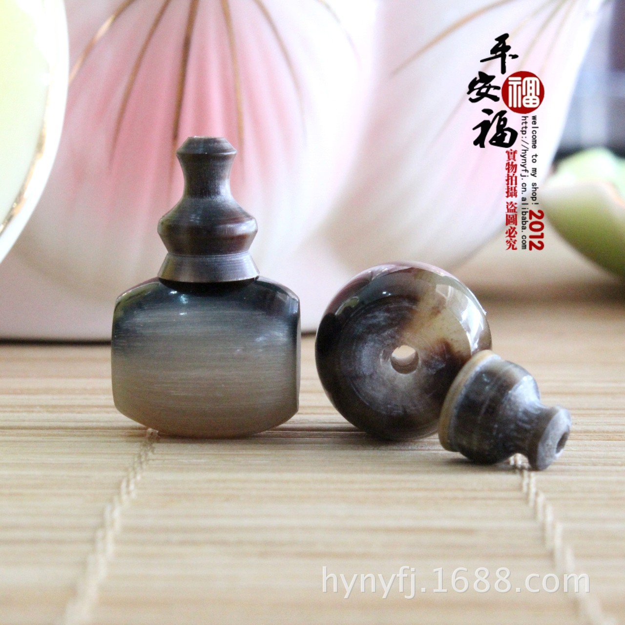 厂家供应 牛角三通佛头 藏式佛珠配件 DIY配饰