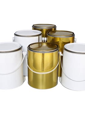 厂家批发4L 5L 6L马口铁桶圆形化工铁罐油桶铁桶胶提手价格实惠