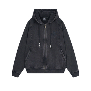 【敖瑞鹏同款】PALLADIUM帕拉丁珍珠帽绳男女款秋针织外套1011843