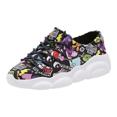 汤姆斯时尚厚度系带布面休闲鞋女