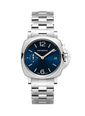 Panerai沛纳海庐米诺杜尔系列1123蓝盘钢链女表礼物38MM表盘