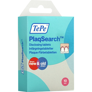 瑞典TePe牙菌斑显示剂10粒装儿童成人齿垢染色剂指示剂正畸