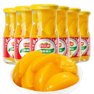 【奶龙代言】欢乐家 橘子黄桃罐头256g*10瓶 糖水果肉水果罐头