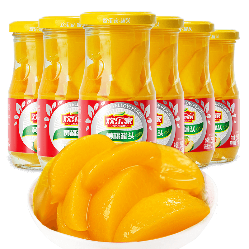欢乐家橘子黄桃罐头256g*10瓶