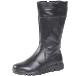 36/37码德国CAPRICE凯蝴蝶女鞋秋冬牛皮厚绒宽楦厚底中筒靴26697