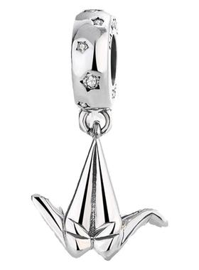 千纸鹤手串纯银女生配饰吊坠复古