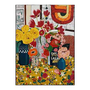 马蒂斯抽象派客厅装饰画美德拉复古花卉沙发背景墙画玄关走道挂画