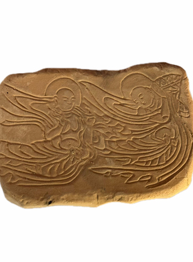 《敦煌莫高窟飞天残石版》拓片专用工具套装瓦当篆刻拓印章边款