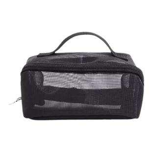 网纱透明化妆包女新款高颜值便携式旅行洗漱超大容量收纳包袋学生